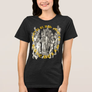 Morris-Tänzer haben Glocken Mittelalterliche Kunst Tri-Blend Shirt