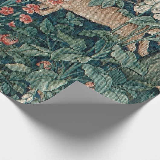 Morris Tapestry Forest Rabbits Geschenkpapier (Ecke)