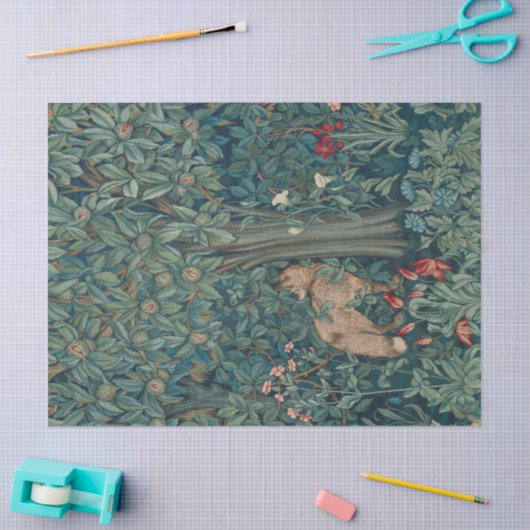 Morris Tapestry Fox Tissue Paper Seidenpapier (Basteln)