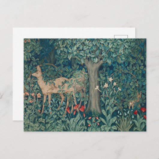 Morris Tapestry Hirsch Arts and Crafts Postkarte (Vorne/Hinten)