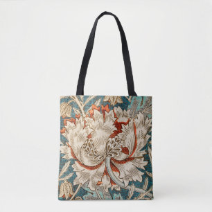 Morris Teal Blaue Geißblatt-Blumen-Tapete Tasche