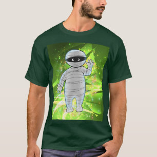 Morris the Mummy on Green T-Shirt