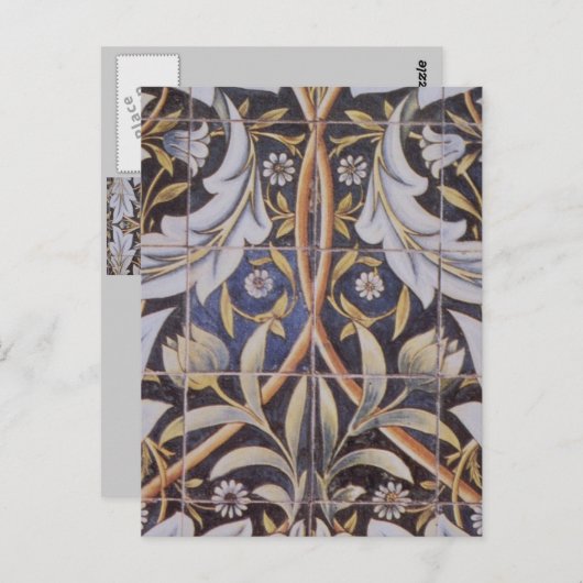 Morris tiles de Morgan Postkarte (Vorne/Hinten)