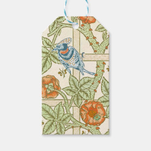 Morris' Trellis 1862 Vintage Blume & Vogelmuster Geschenkanhänger
