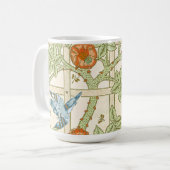 Morris' Trellis 1862 Vintage Blume & Vogelmuster Kaffeetasse (Vorderseite Links)