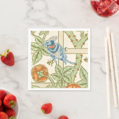 Morris' Trellis 1862 Vintage Blume & Vogelmuster Serviette (Beispiel)
