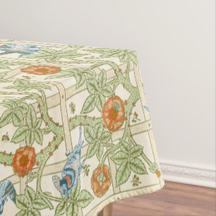 Morris' Trellis 1862 Vintage Blume & Vogelmuster Tischdecke