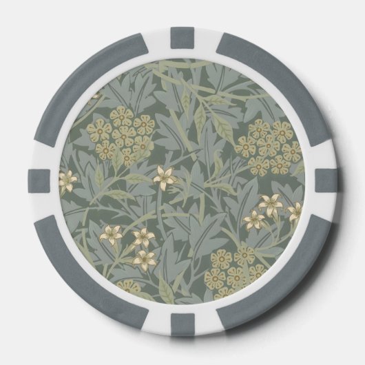 Morris Vine & Jasmine Garden Blume Classic Pokerchips (Vorderseite)