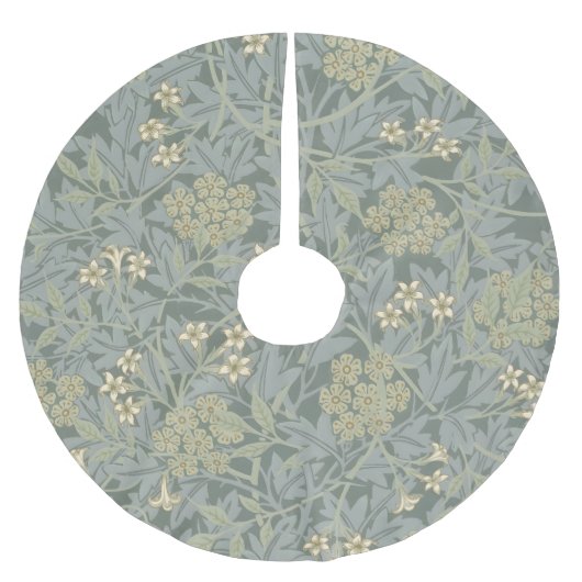 Morris Vine & Jasmine Garden Flower Classic Polyester Weihnachtsbaumdecke (Vorderseite)