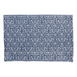 Morris Vintag 1882 Blaues Hintergrund Blume Muster Kissenbezug