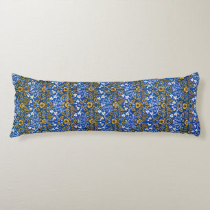 Morris Vintag 1882 Blaues Hintergrund Blume Muster Seitenschläferkissen