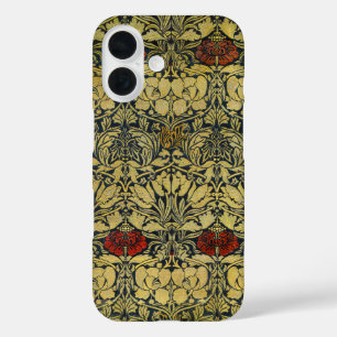 Morris Vintag 1890 Tulip & Rose Muster Golden iPhone 16 Hülle