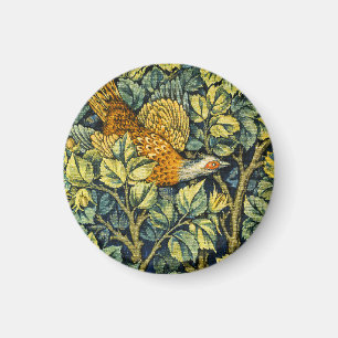 Morris Vintag Pheasant Eichhörnchen und Blume Must Magnet