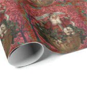 Morris Vintag Santa Claus | Urlaub Geschenkpapier (Rolleneckpunkt)