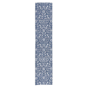 Morris Vintage 1882 Blaue Hintergrund-Blumenmuster Kurzer Tischläufer