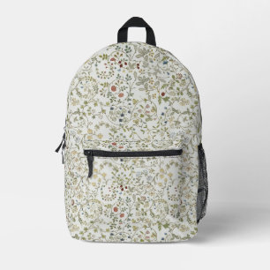 Morris Vintage Windrush Stickerei Blumenmuster Bedruckter Rucksack