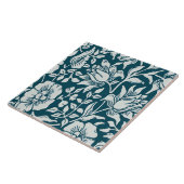 Morris Vintages Blau- und Weißblumenmuster Fliese (Seite)