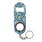 Morris Vintages Blau- und Weißblumenmuster Mini Flaschenöffner (Rückseite)