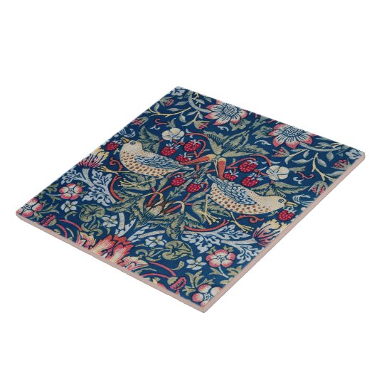 Morris - Vintages Erdbeerdieb-Blumenmuster Fliese (Seite)