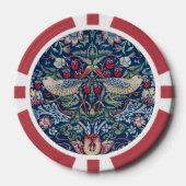 Morris - Vintages Erdbeerdieb-Blumenmuster Pokerchips (Vorderseite)