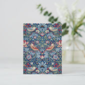 Morris - Vintages Erdbeerdieb-Blumenmuster Postkarte (Stehend Vorderseite)
