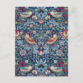 Morris - Vintages Erdbeerdieb-Blumenmuster Postkarte (Vorderseite)