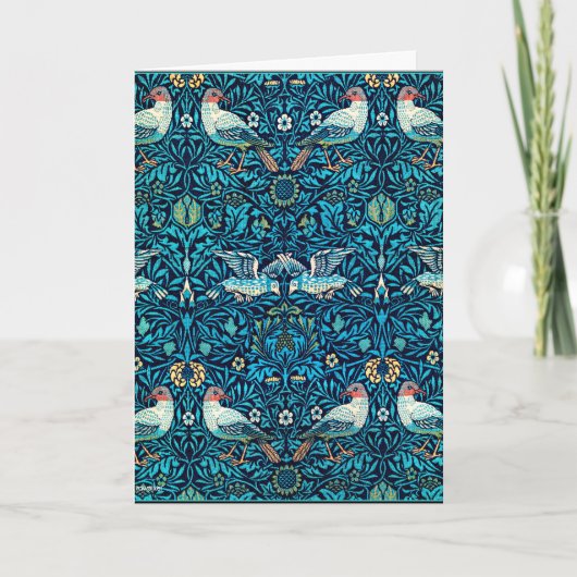 Morris - Vögel, bunte Vintage Muster Karte (Vorderseite)