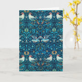 Morris - Vögel, bunte Vintage Muster Karte (Gelbe Blume)