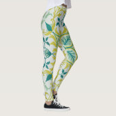 Morris Yellow Turquoise Vine & Blume Muster Leggings (Rechts)