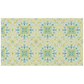 Morris Yellow Turquoise Vine & Blume Muster Tischdecke (Vorderseite (Horizontal))