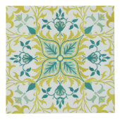Morris Yellow Turquoise Vine & Blume Muster Würfel (Rechts)