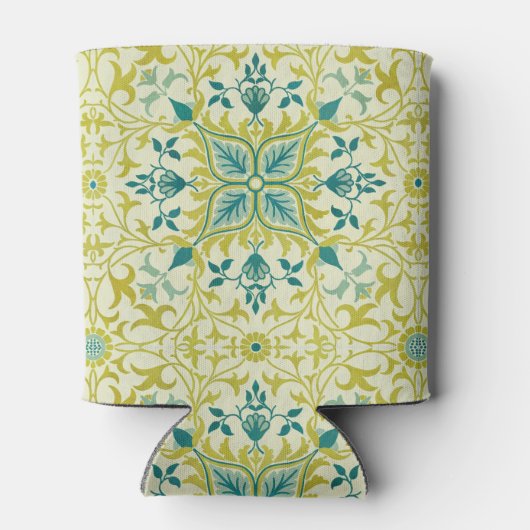 Morris Yellow Turquoise Vine & Flower Pattern Dosenkühler (Rückseite)