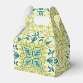 Morris Yellow Turquoise Vine & Flower Pattern Geschenkschachtel (Vorderseite)