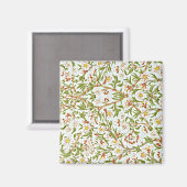 Morris - zartes Blumenmuster Magnet (Vorderseite/Rückseite)