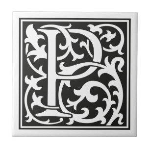 Morrisesque 'P' Tile Fliese