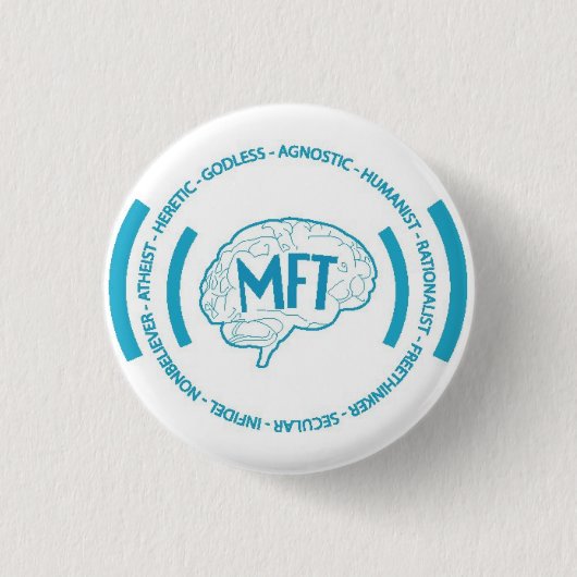 MorrisFreethinkers Button (Vorderseite)