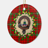 Morrison Abzeichen & Tartan Personalisierte Weihna Keramik Ornament (Links)