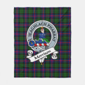 Morrison Clan Abzeichen Tartan Kariert Fleecedecke (Vorderseite)