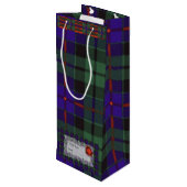 Morrison-Clan karierter schottischer Tartan Geschenktüte Für Weinflaschen (Rückseite Schrägansicht)
