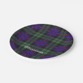 Morrison-Clan karierter schottischer Tartan Pappteller (Schrägansicht)