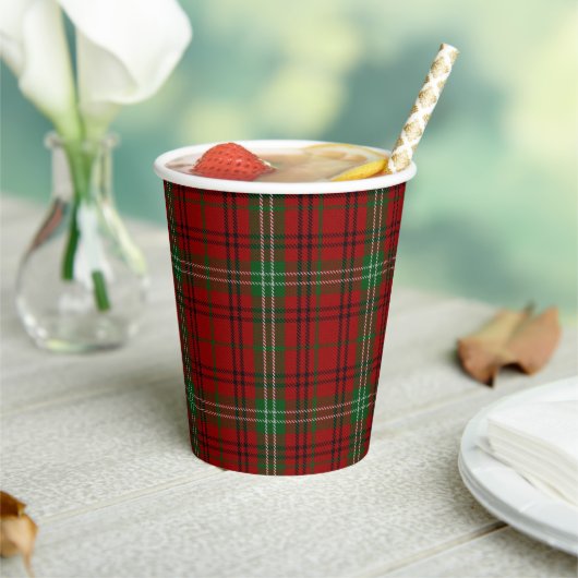 Morrison Clan Tartan Kariert Paper Cups Pappbecher (In Situ)