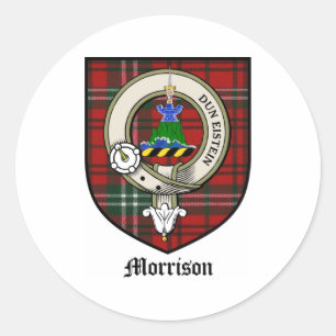 Morrison Clan Wappen Abzeichen Tartan Runder Aufkleber