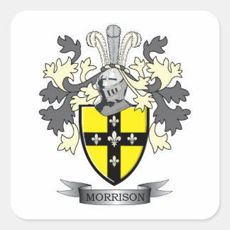 Morrison Familienwappen Coat of Arms Quadratischer Aufkleber