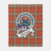 Morrison Red Ancient Clan Abzeichen Tartan Kariert Fleecedecke (Vorderseite)
