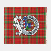 Morrison Red Modern Clan Abzeichen Tartan Kariert Fleecedecke (Vorderseite (Horizontal))