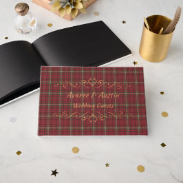 Morrison Red Weathered Original Scottish Tartan Gästebuch
