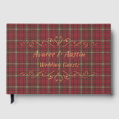 Morrison Red Weathered Original Scottish Tartan Gästebuch (Vorderseite)