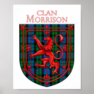 Morrison Tartan Scottish Kariert Lion Rampant Poster