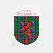 Morrison Tartan Scottish Plaid Lion Rampant Fleecedecke (Vorderseite)