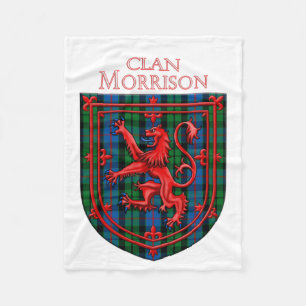 Morrison Tartan Scottish Plaid Lion Rampant Fleecedecke